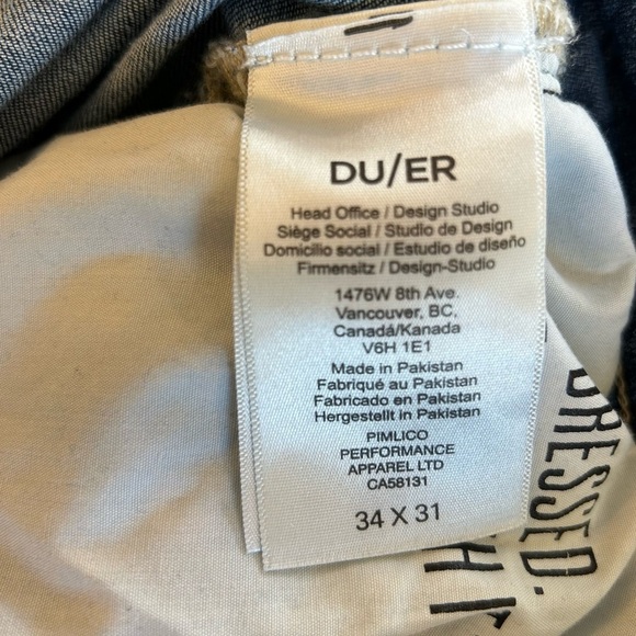 DU/ER Performance Denim Lite Pleated Pant - Slate Indigo - Picture 11 of 12